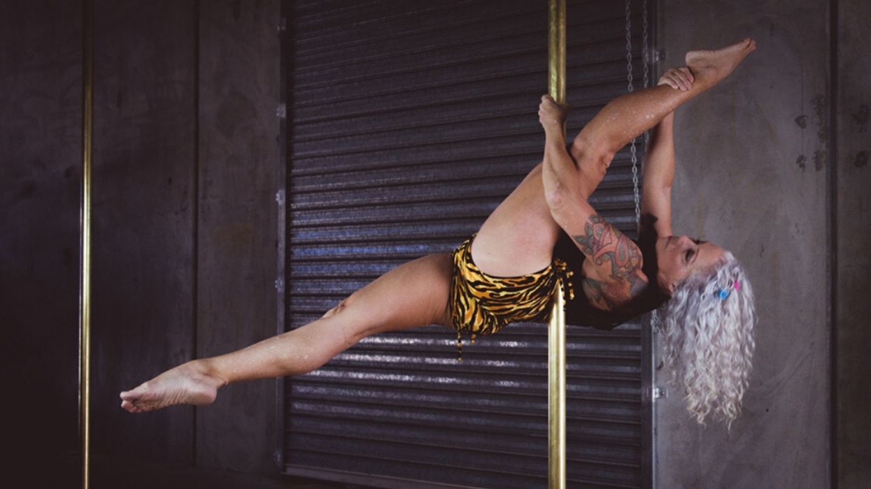 Mom Who Pole-Dances With Her Son Shows Off Her Remarkable Tricks At Age 64