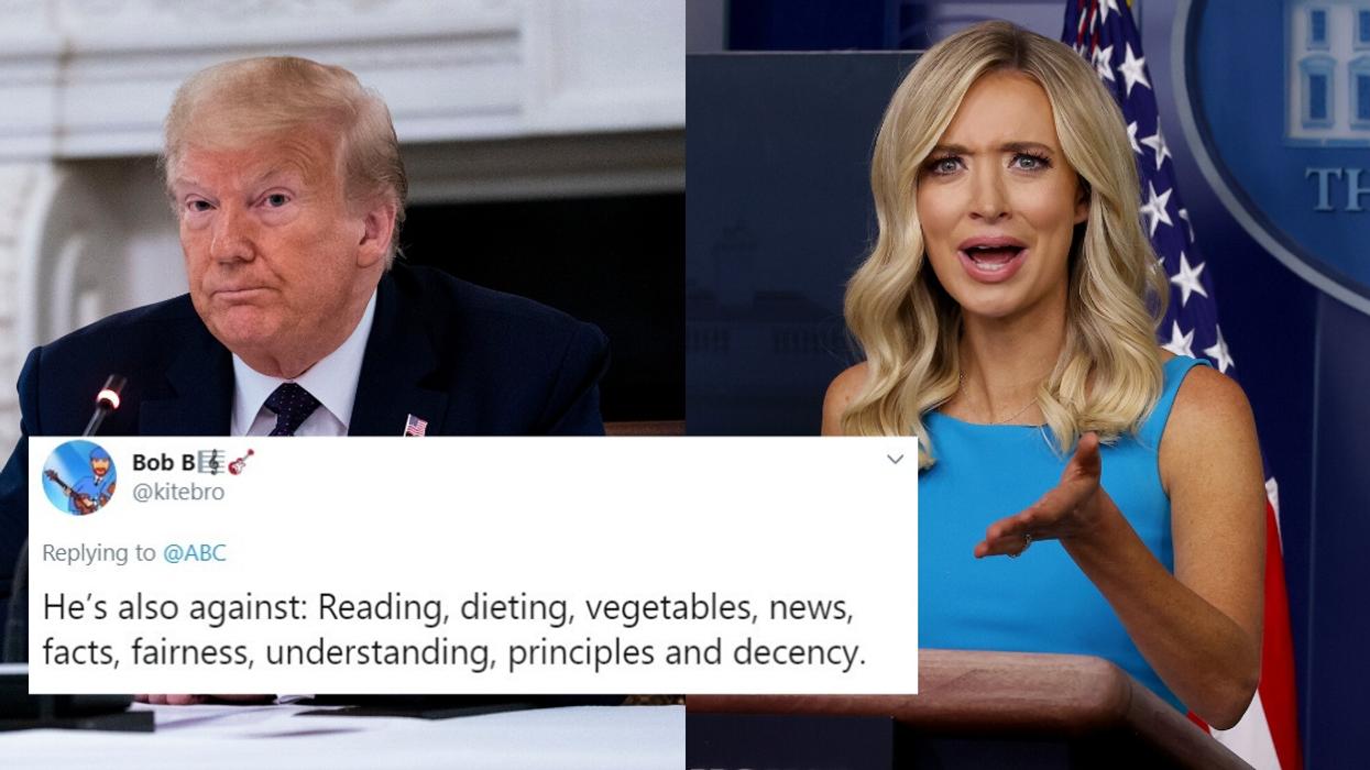 Trump Gets Called Out After Press Secretary Kayleigh McEnany Claims He Is 'Against Kneeling In General'