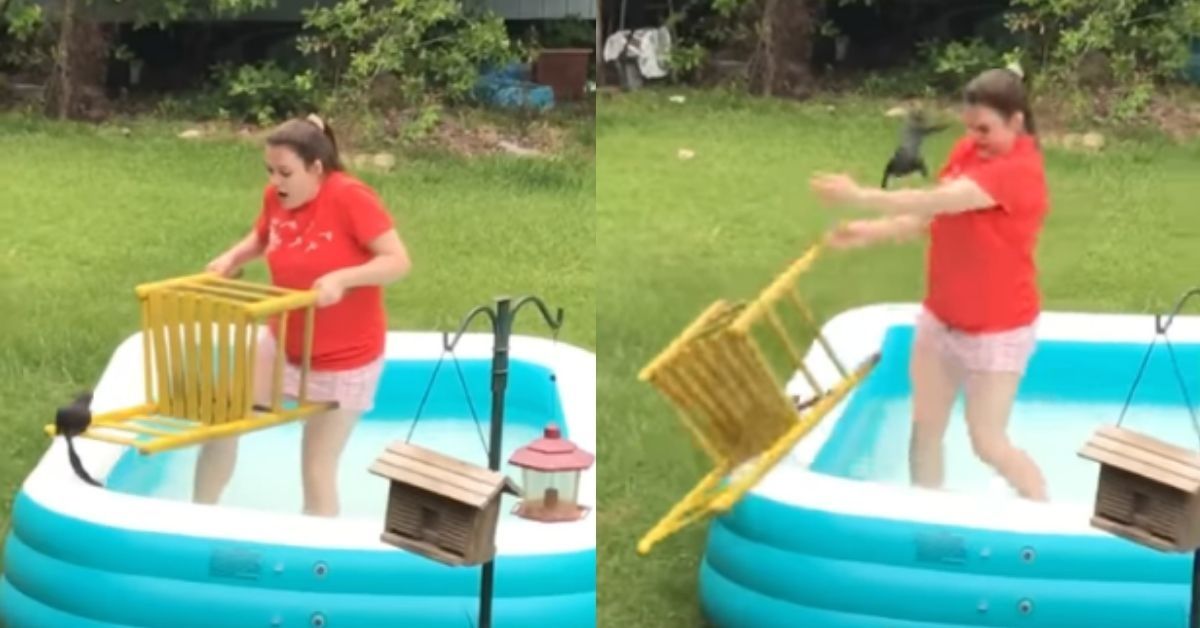 Girl Attempts To Rescue Squirrel From Swimming Pool—And It Backfires Spectacularly