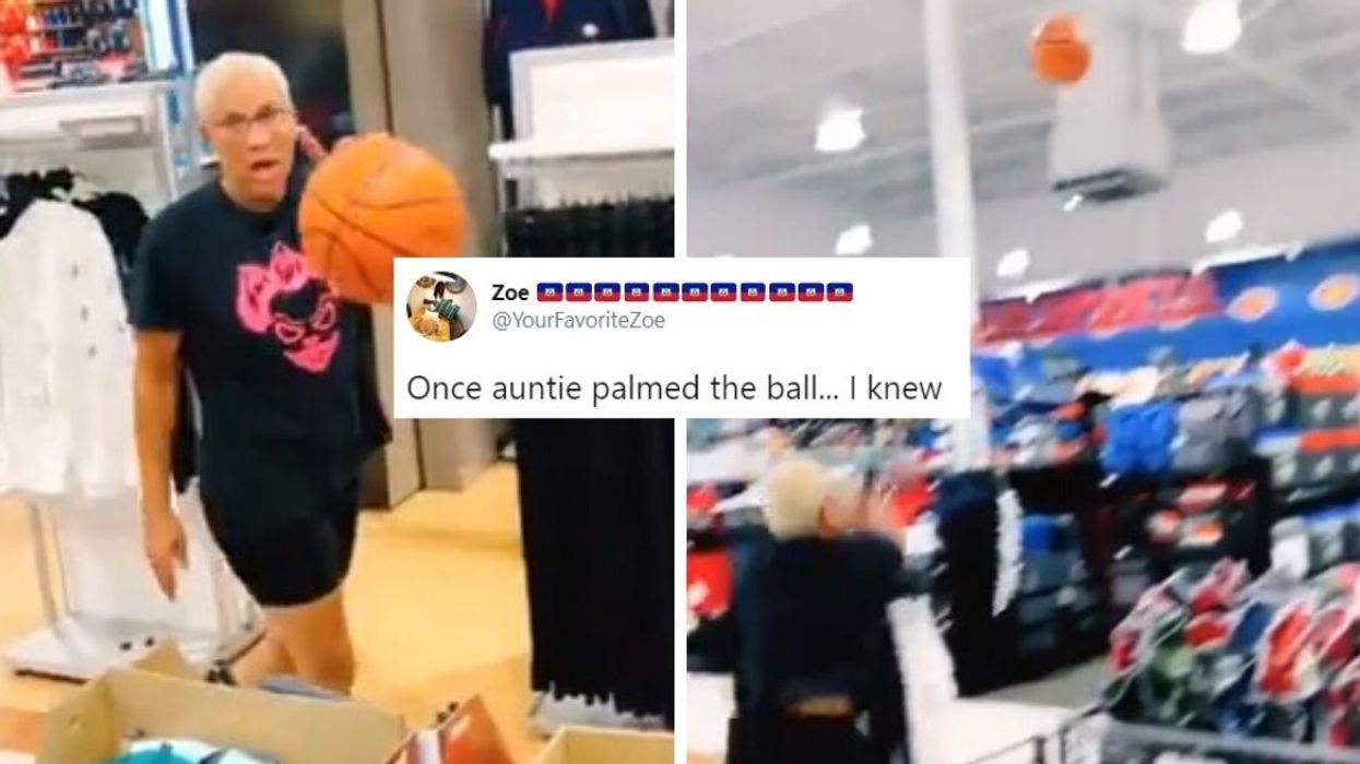 Tiktok 'Auntie' Makes Insane Trick Shot In Store—But She's Got Some Pretty Impressive Credentials