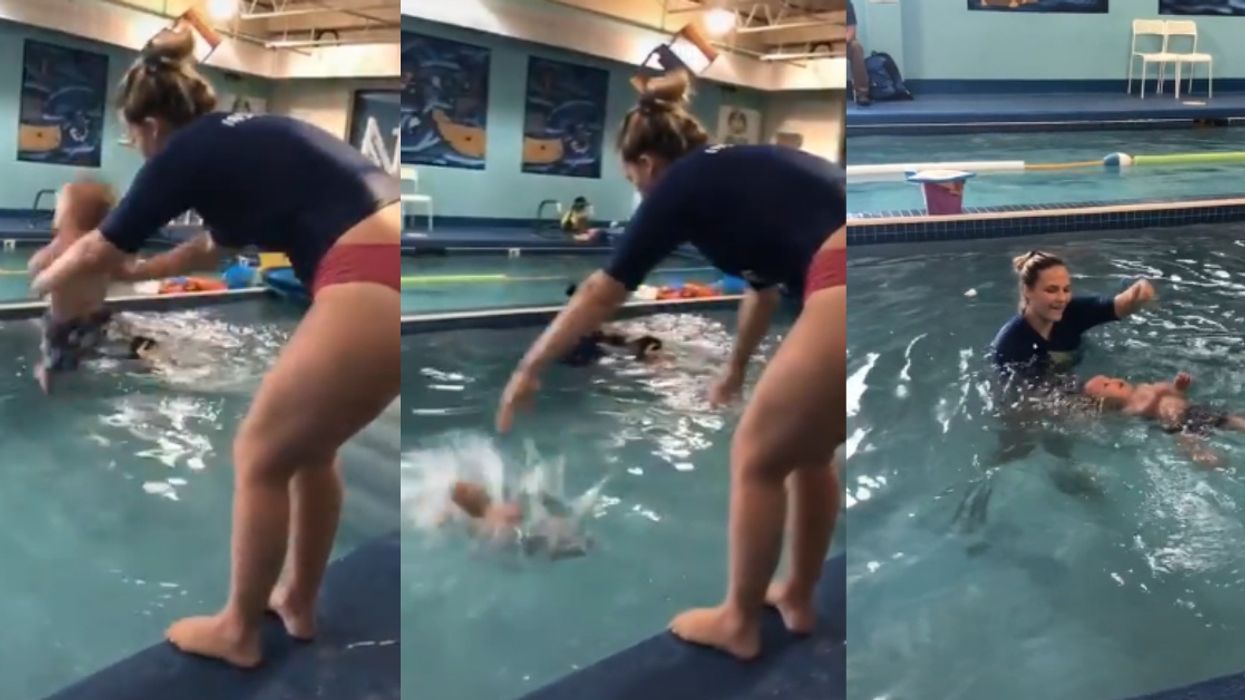 Mom Hit With Death Threats After Viral Video Of Her Infant Son Being Thrown Into Pool By Swim Instructor Sparks Controversy