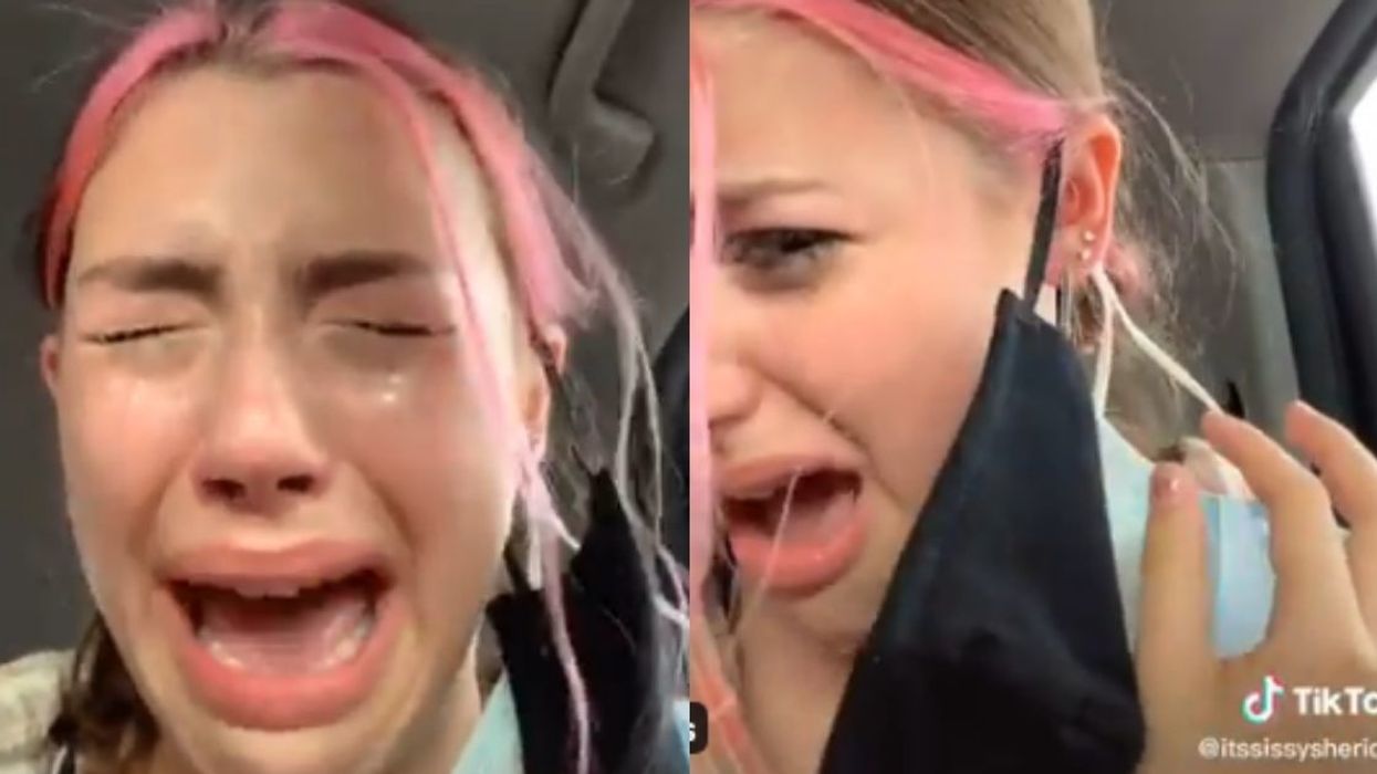 Teen Actor And TikTok Star Freaks Out After Her Face Mask Strap Is Accidentally Pierced Into Her Ear