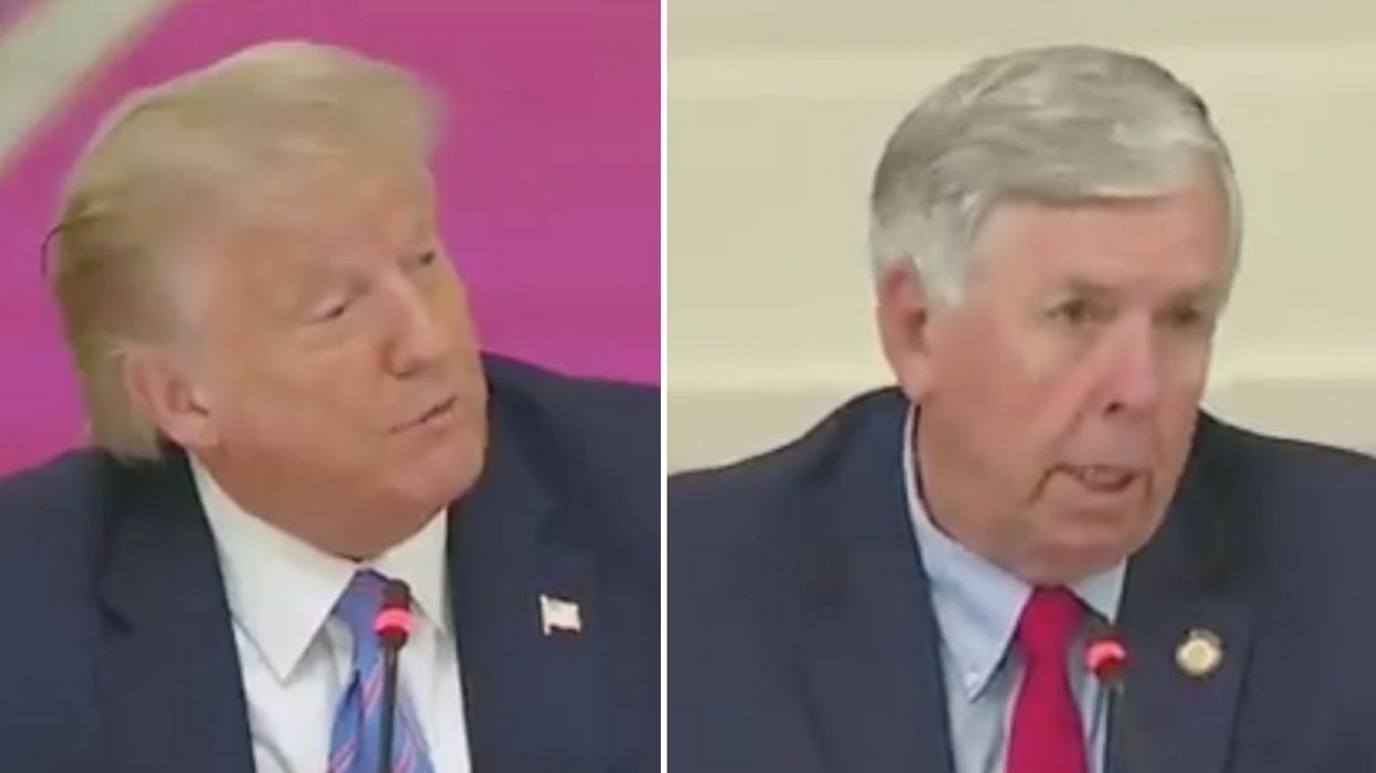 Missouri Governor Mike Parson Fawns Over Trump For Over A Minute At White House Event In Absurd Video