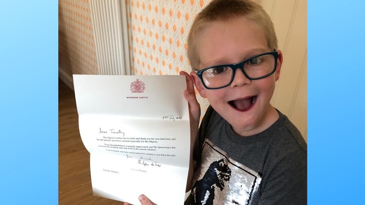 7-Year-Old Boy Sends The Queen His Homemade Word Search To Cheer Her Up During Lockdown