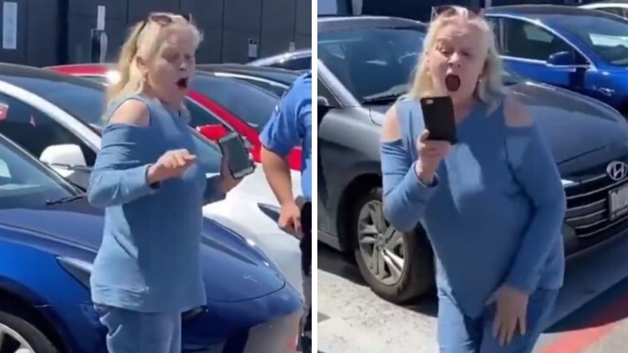 'Karen' Unloads On Young 'Punks' Who 'Go On Grindr And Do Hookups' After She's Caught Illegally Parking