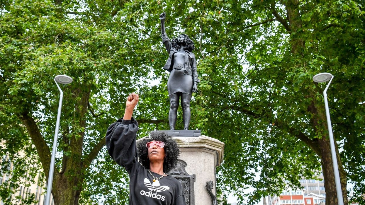 Powerful Sculpture Of Black Protester Installed After Slave Trader's Statue Was Thrown In River