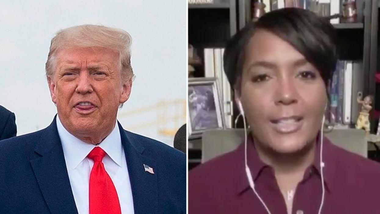 Atlanta Mayor Calls Trump Out for 'Violating the Law' Live on MSNBC as They Show Mask-Less Trump Arriving in Atlanta