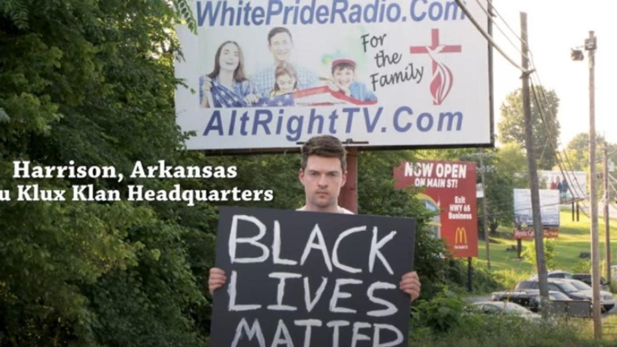 Guy Hit With Torrent Of Racism For Holding Up Black Lives Matter Sign In 'America's Most Racist Town'
