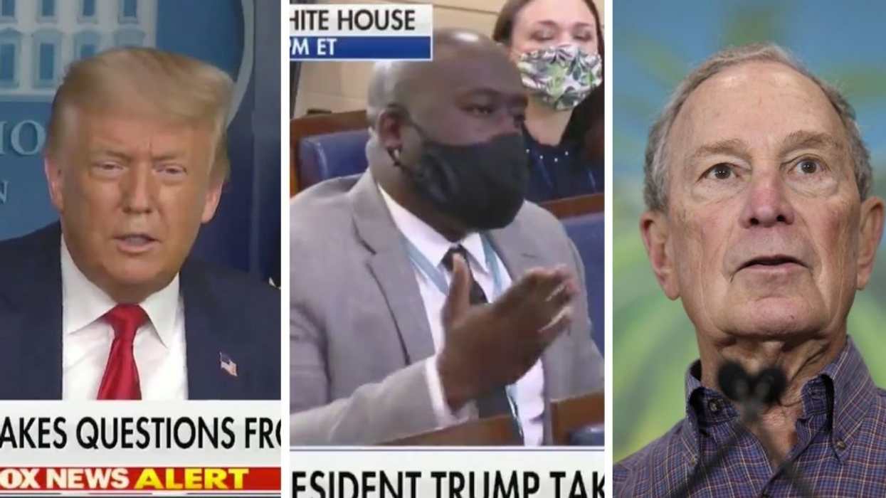 Trump Dragged For Telling Black Reporter He Looks Like Michael Bloomberg During Press Briefing