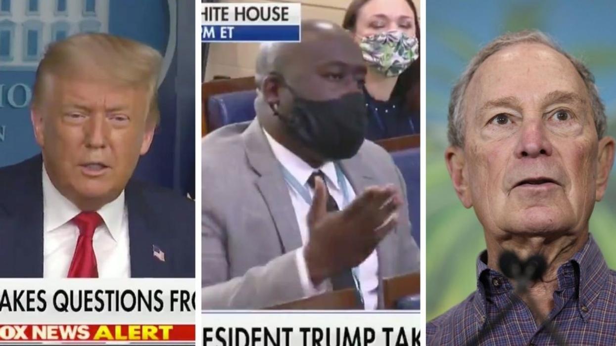 Trump Dragged For Telling Black Reporter He Looks Like Michael Bloomberg During Press Briefing
