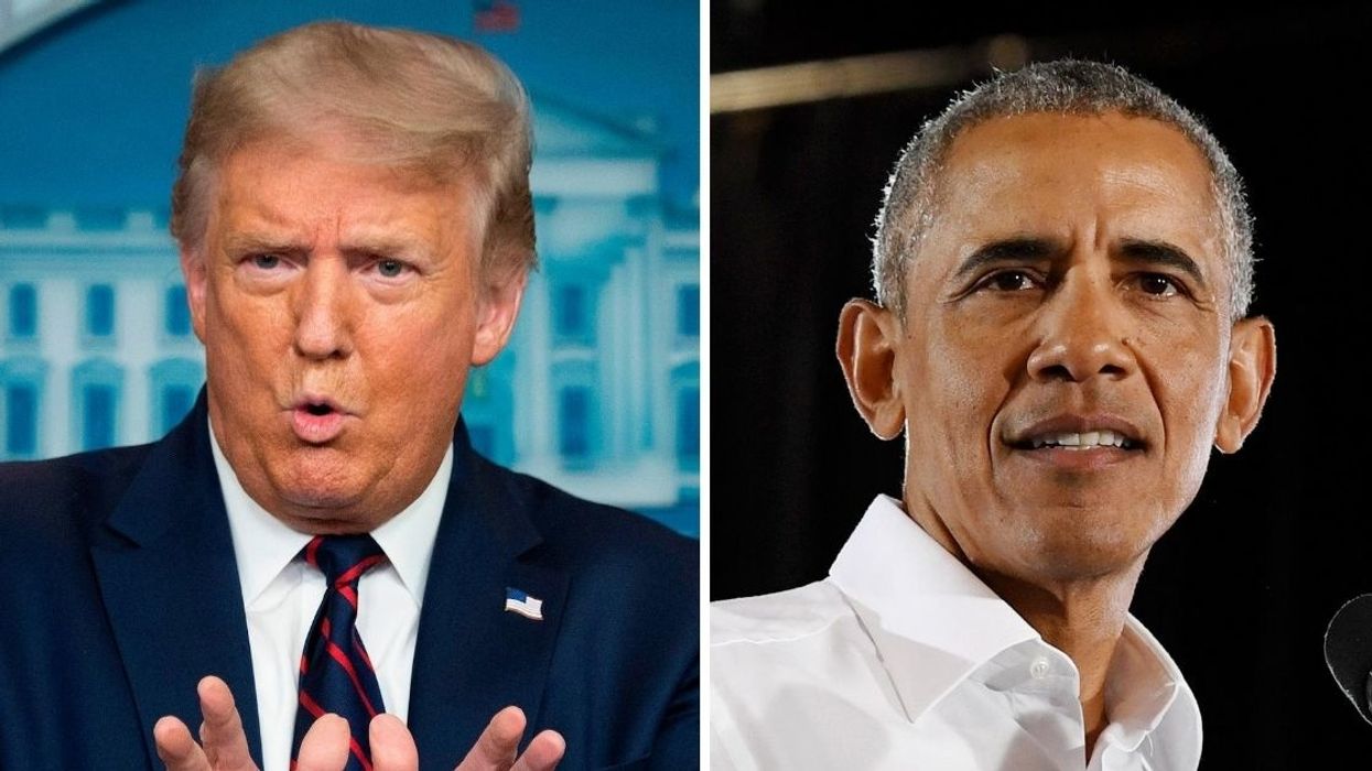 Trump Calls Press To Sudden Photo-Op That's Coincidentally During Obama's Eulogy For John Lewis