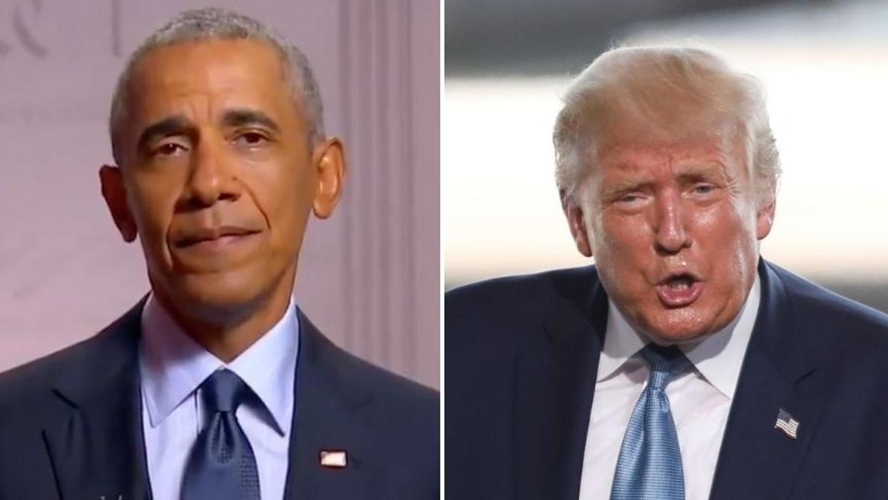 Donald Trump Tried to Come for Barack Obama During His Convention Speech With Unhinged All Caps Tweets--It Did Not Go Well