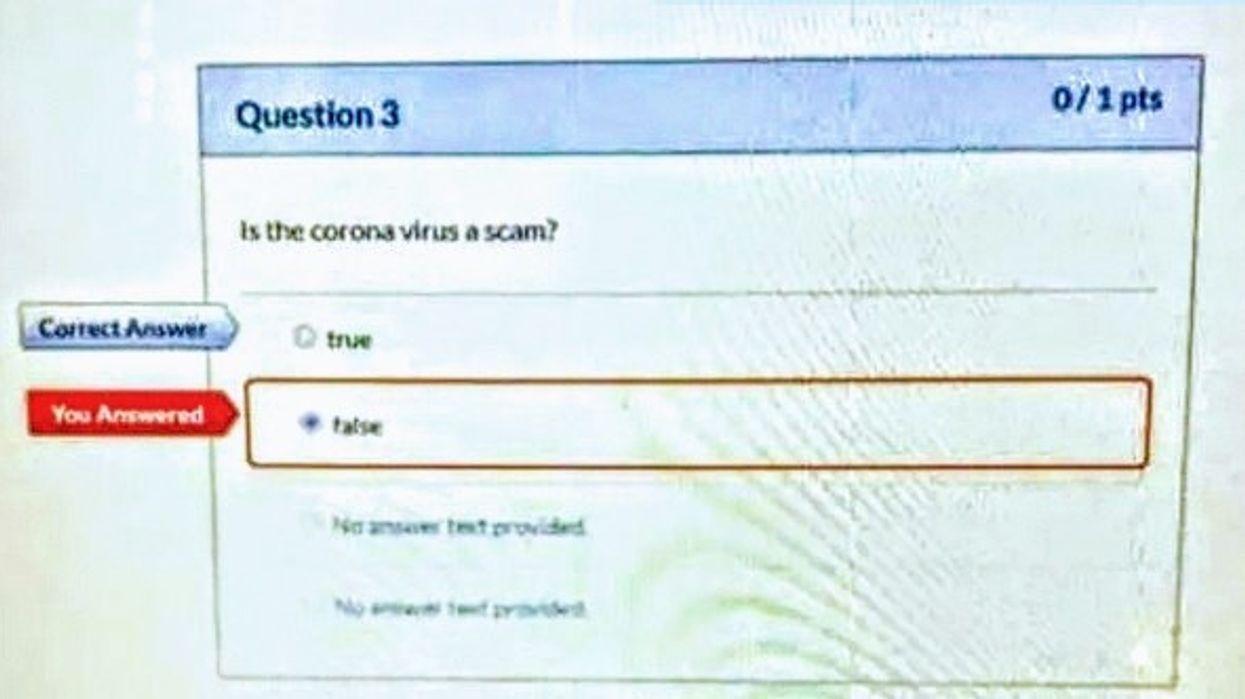 Parents Outraged After Texas School's Science Exam Calls Virus A 'Scam' In True Or False Question