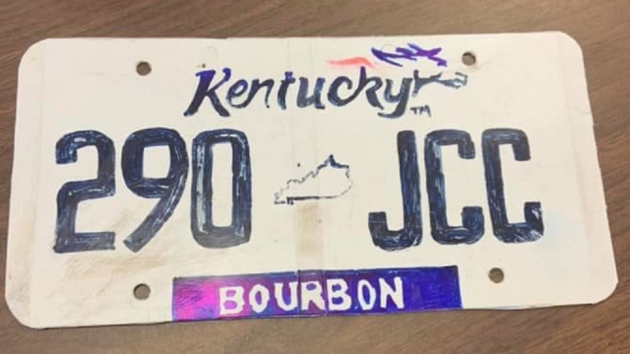 Kentucky Police Offer Hilarious Warning After Catching Driver Who Made A Hand-Drawn License Plate