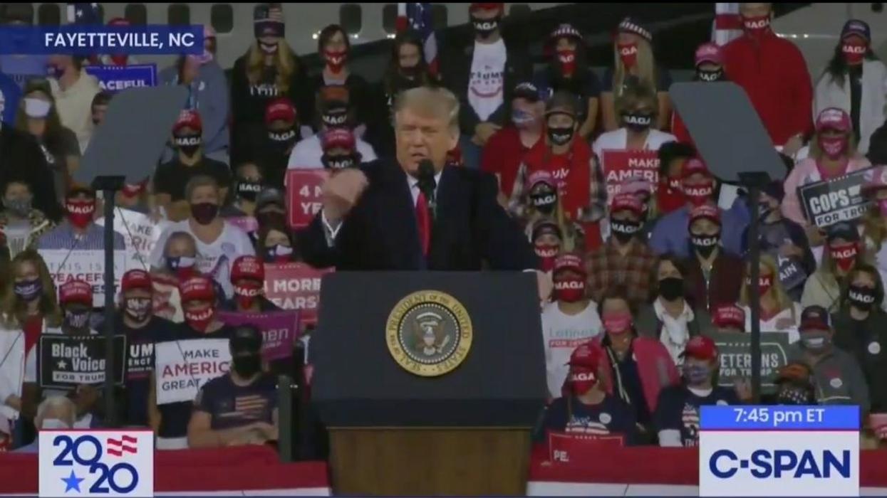 Trump Talks To His Rally Crowd Like He's Already Won The Nobel Peace Prize In Bonkers Video
