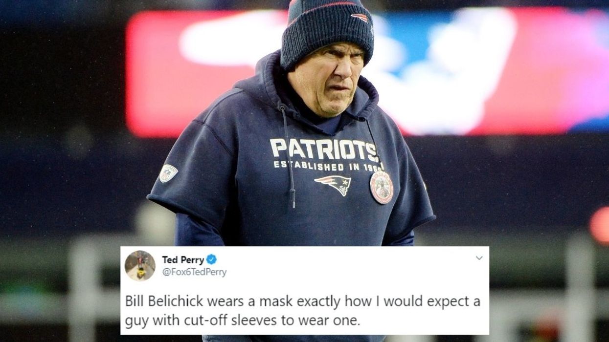 Patriots Coach Bill Belichick Roasted Hard After Utterly Failing At Properly Wearing A Face Mask