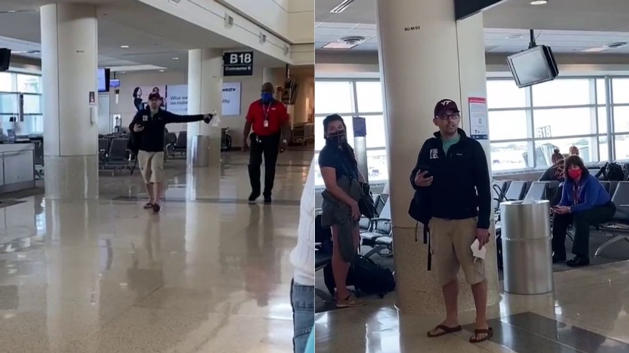 Male 'Karen' Roasted By Onlookers After Screaming For Help As He's Followed By Airport Security