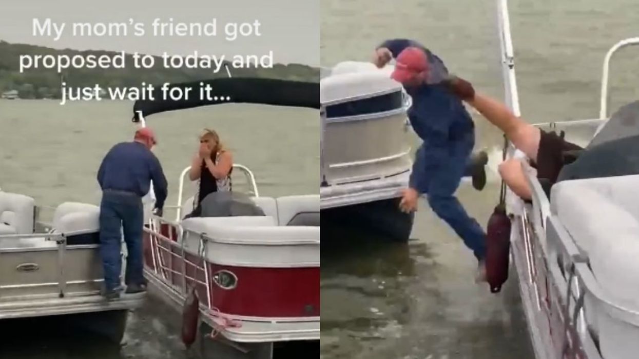 Guy's 'Fairy Tale' Proposal Goes Hilariously Wrong After The Boat His Fiancée Is In Suddenly Takes Off