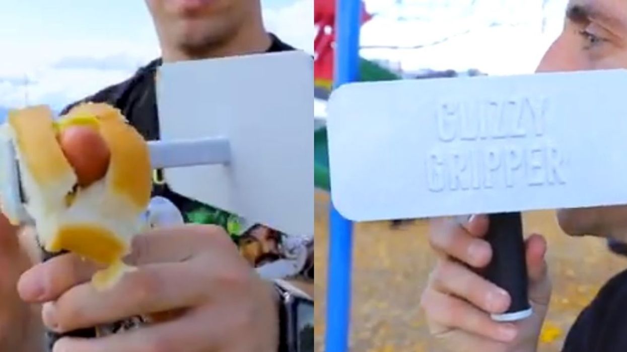 Gay Guy Trolls Straight Guys By Inventing 'Privacy Screen' For Them To Use While Eating Hot Dogs