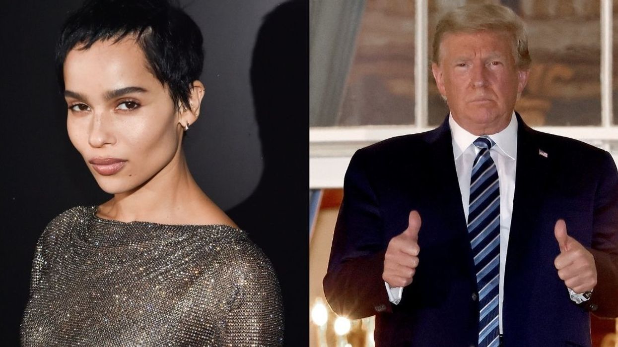Zoë Kravitz Epically Trolls Trump By Showing Off Her 'Skin Care Routine' In Support Of Biden/Harris