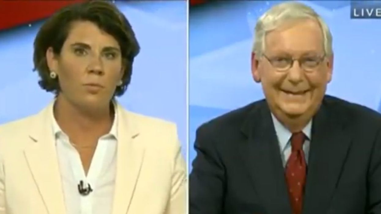 Mitch McConnell Just Legit Creepy Laughed As Amy McGrath Called Out His Pandemic Failings