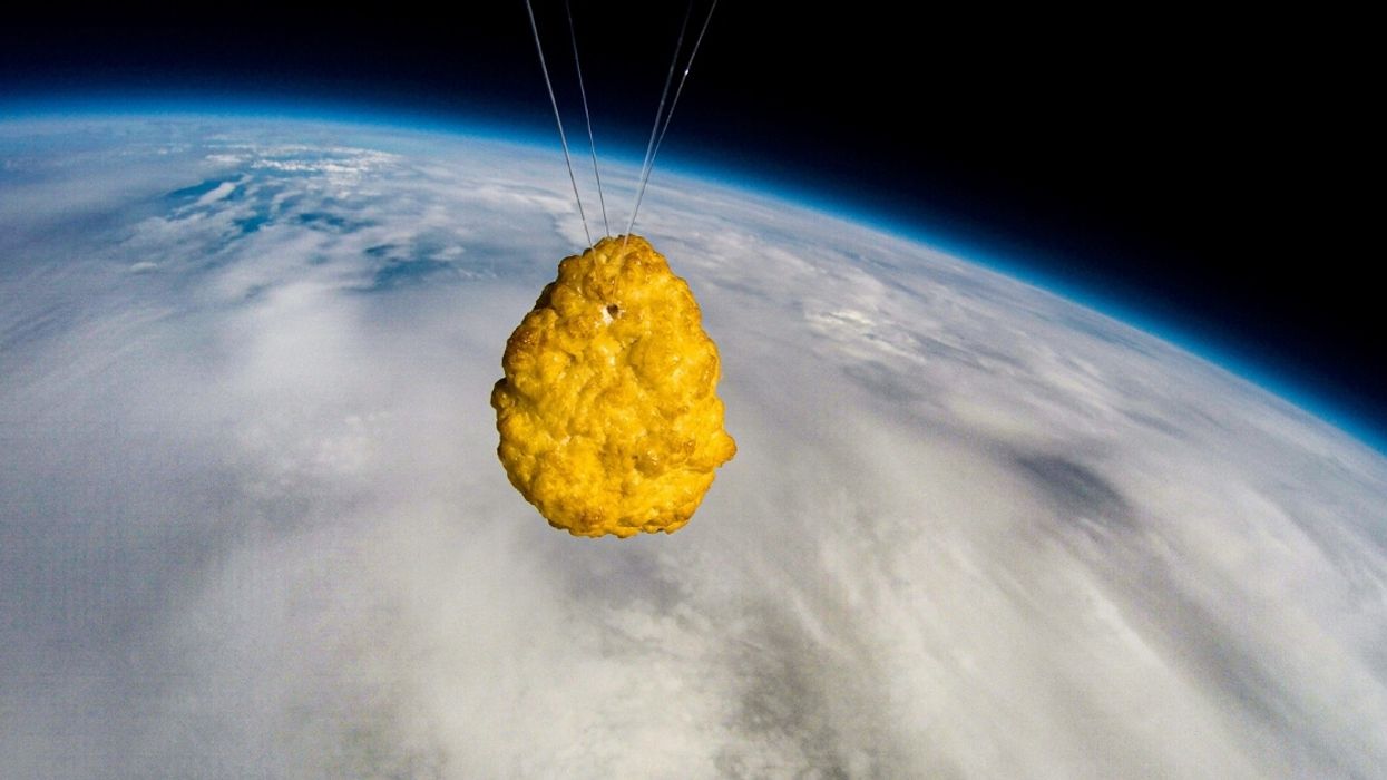 Supermarket Chain Celebrates Its 50th Anniversary By Launching A Chicken Nugget Into Space