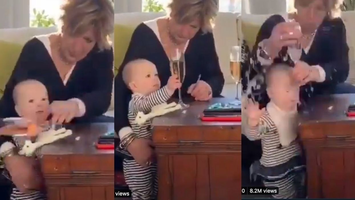 The Internet Can't Decide If This Woman Who Caught Her Champagne Instead Of A Falling Baby Is A Hero Or A Villain