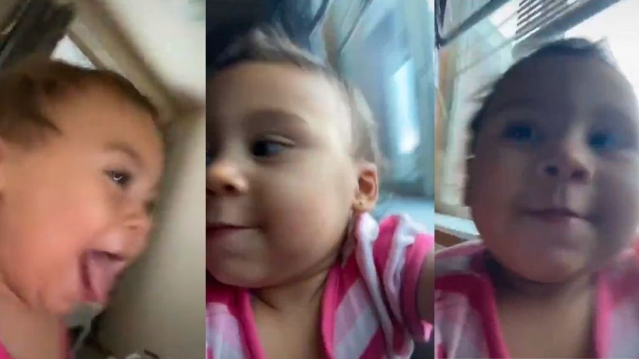 Baby Goes Viral After Gleefully Stealing Her Mom's Phone While She's Trying To Do A TikTok Dance