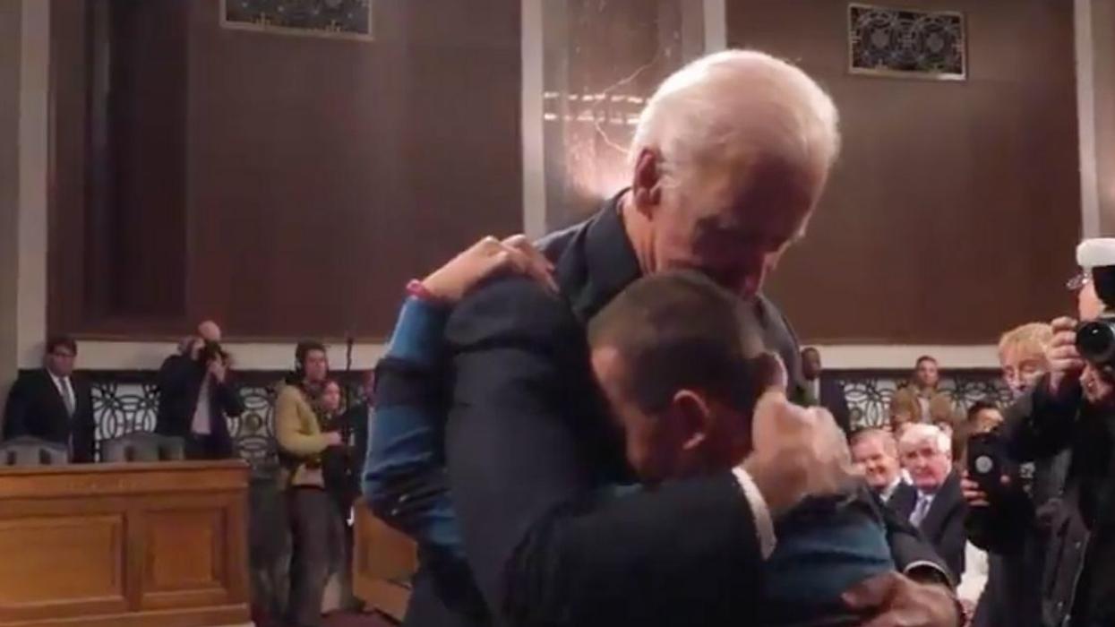 Resurfaced Clip Of Biden Comforting Parkland Victim's Son Has People Understandably Choked Up