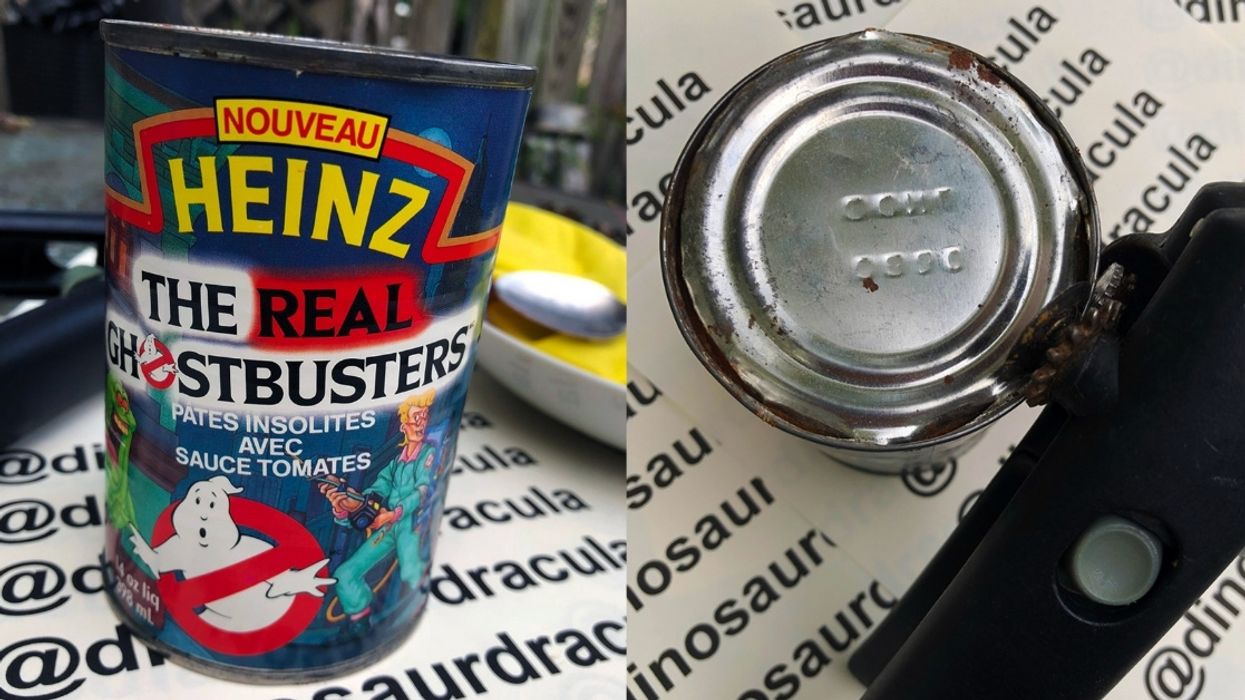 Man Gets An Unpleasant Surprise After Opening A Ghostbusters-Themed Can Of Pasta From 1992
