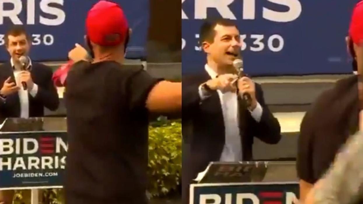 Pete Buttigieg Just Gave A Master Class On How To Deal With A MAGA Heckler At A Biden Rally