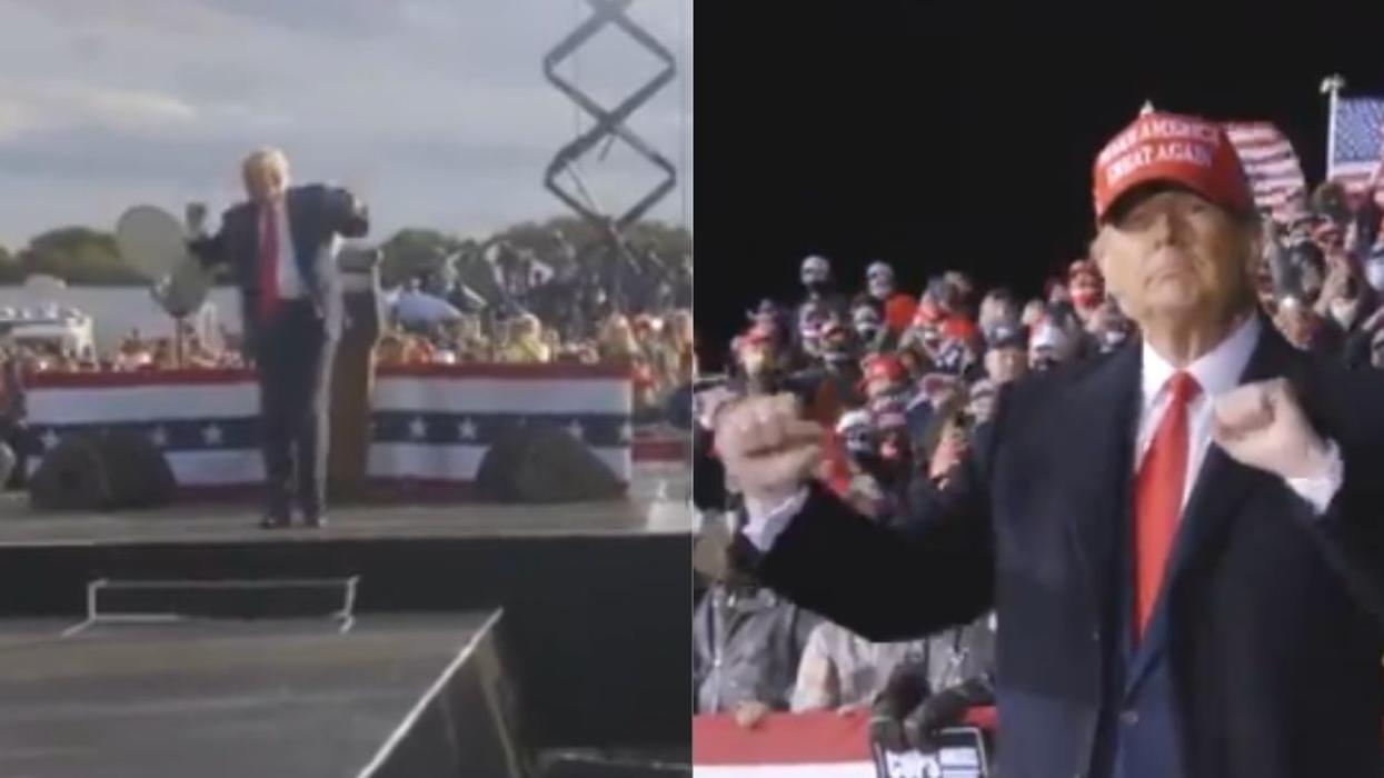 Trump Just Shared A Video Compilation Of Himself 'Dancing' To 'YMCA'—And It's Awkward AF