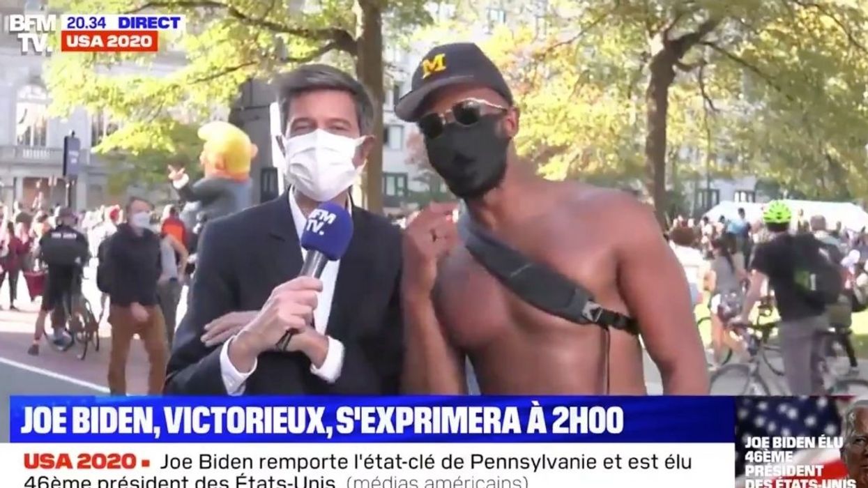 American Celebrating Biden's Win Interrupts French Reporter's Live Segment With Hilariously Bad French Accent