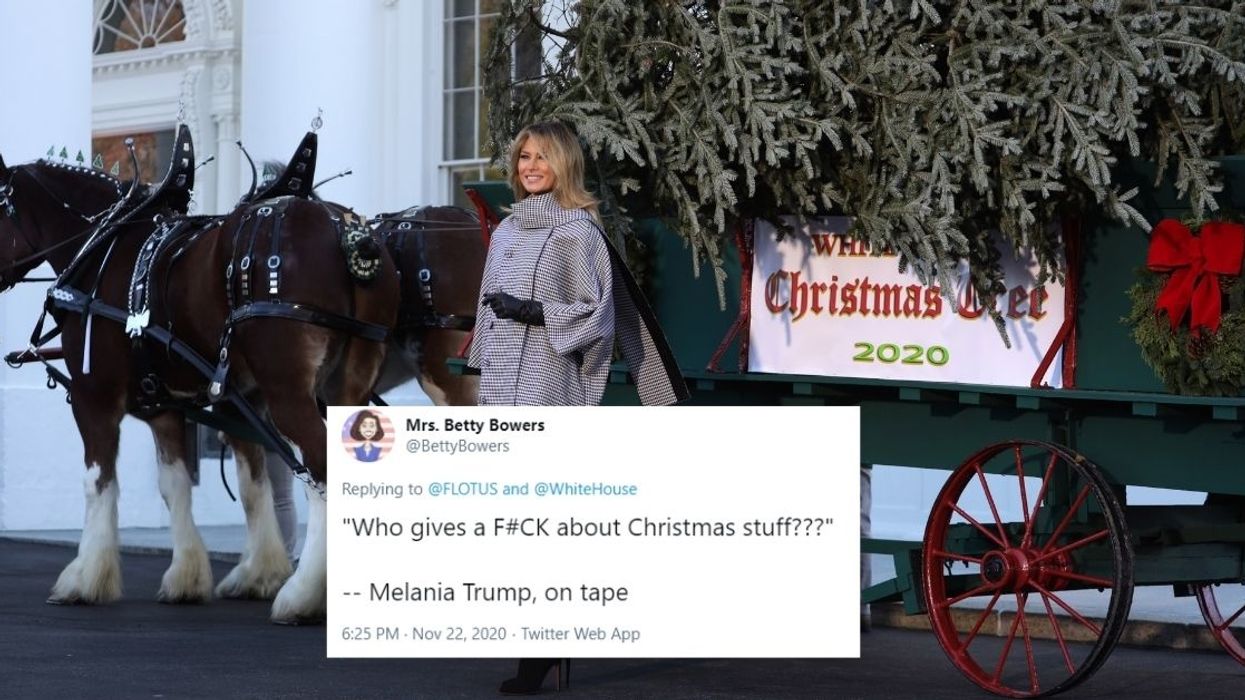 Melania Suddenly Seems To 'Give A F**k About Christmas' With Tweet Celebrating The Arrival Of The White House Tree