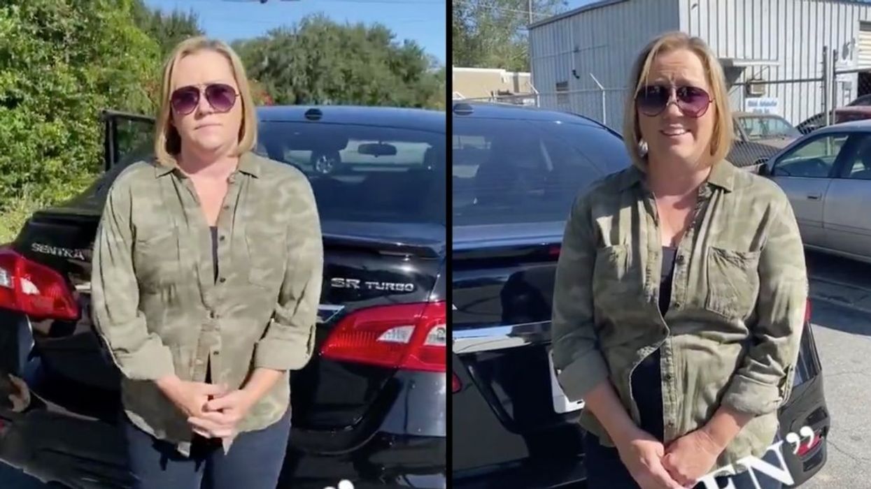 Woman Caught Stealing Anti-Trump Signs Tries To Shame Black Man For 'Disrespecting The Current President'