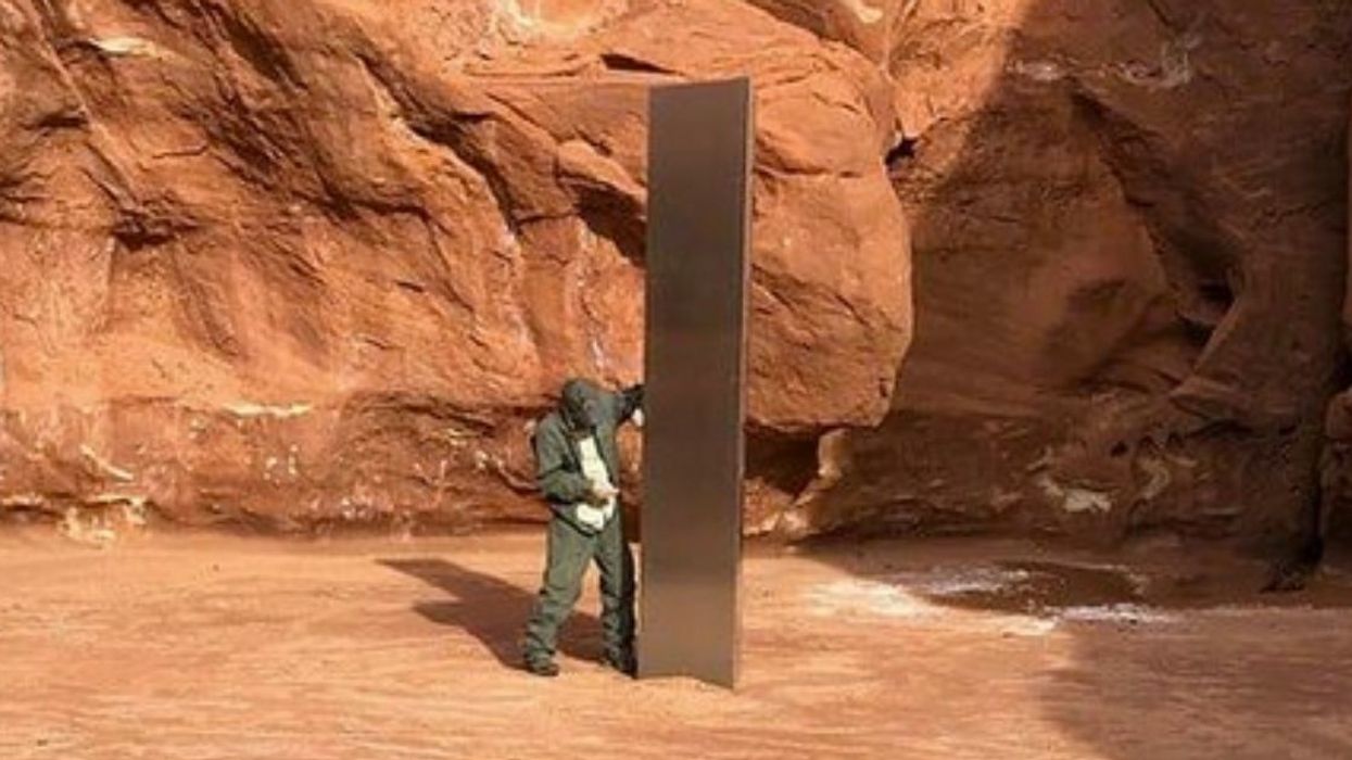 Officials Baffled After Stumbling Upon Large Metal Monolith That Someone Left In Remote Utah Canyon