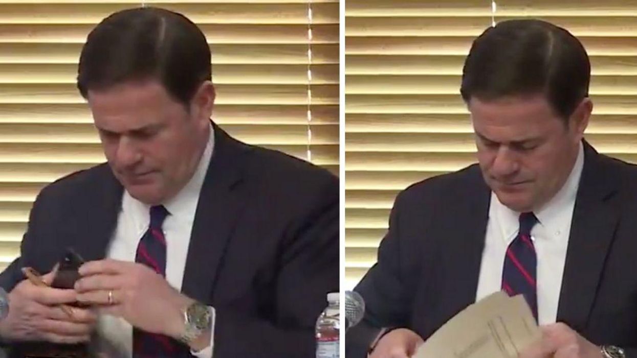 Arizona's GOP Governor Appears To Ignore Call From Trump As He Certifies Election Result In Viral Video