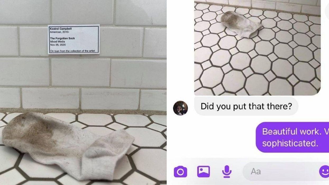 Mom's Attempt To Troll Her Daughter By Turning Her Dirty Sock Into An Art Display Hilariously Backfires
