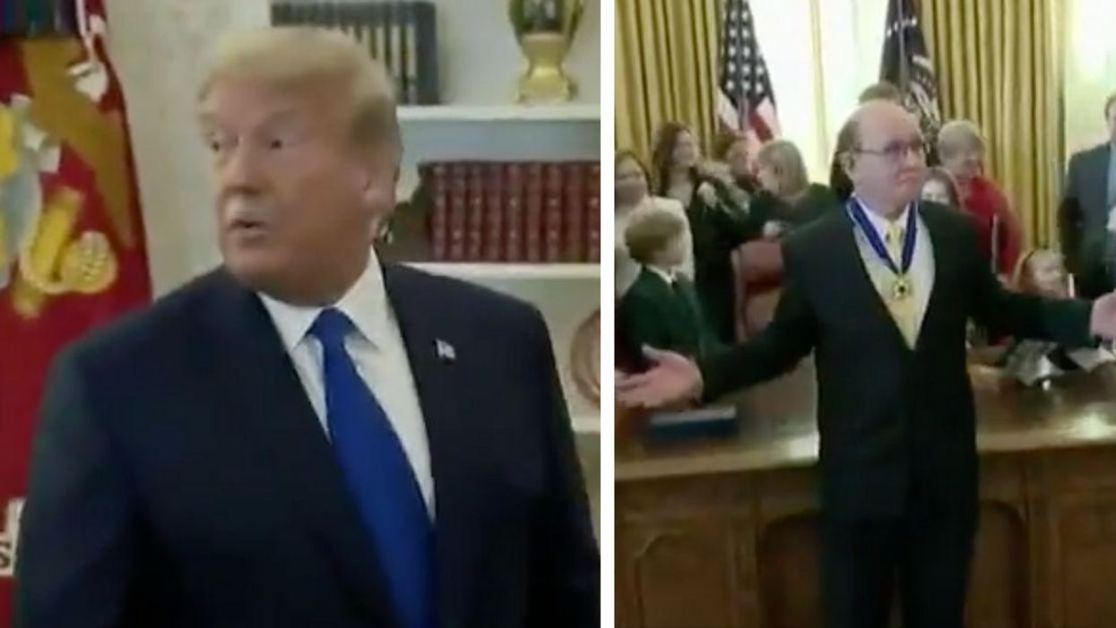 Trump Leaves Oval Office Medal Ceremony Attendees Speechless After Abruptly Walking Out