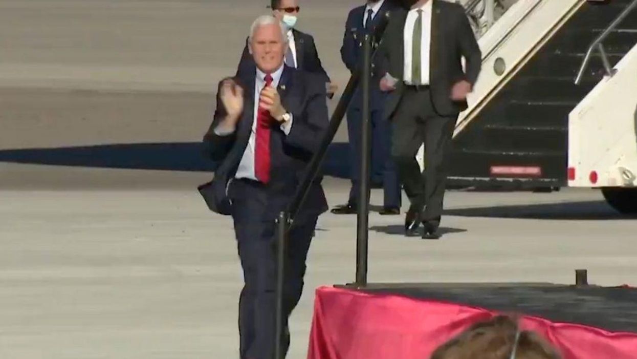 Video Of Mike Pence Trying To Run And Clap At The Same Time Has The Internet LOLing Hard