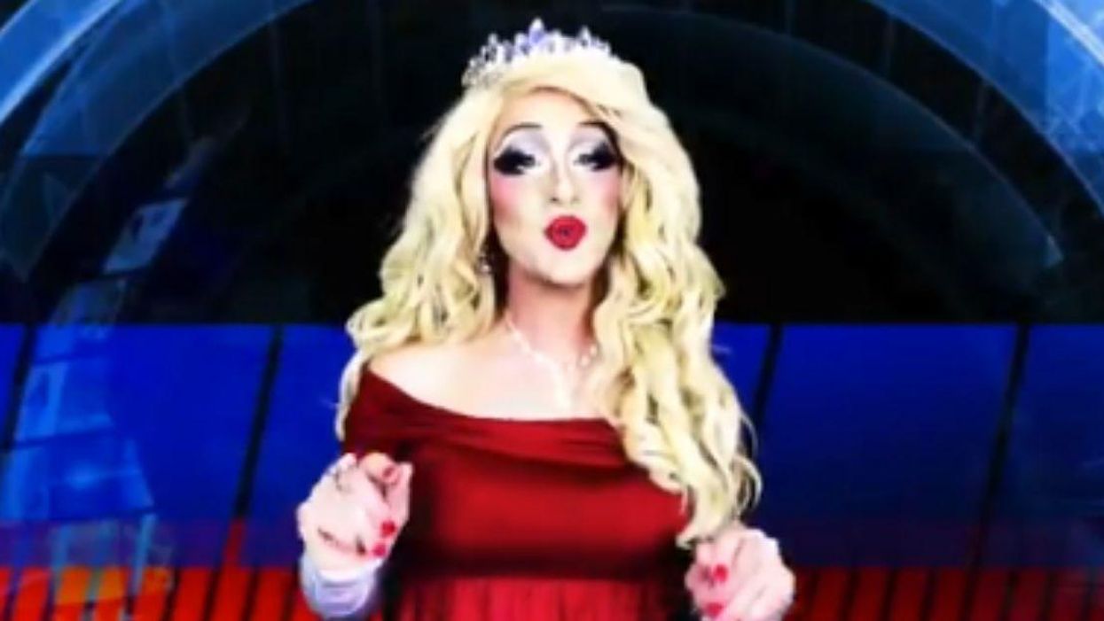 Pro-Trump Drag Queen's Speech Met With Chants Of 'Shame' From Angry Crowd At MAGA March
