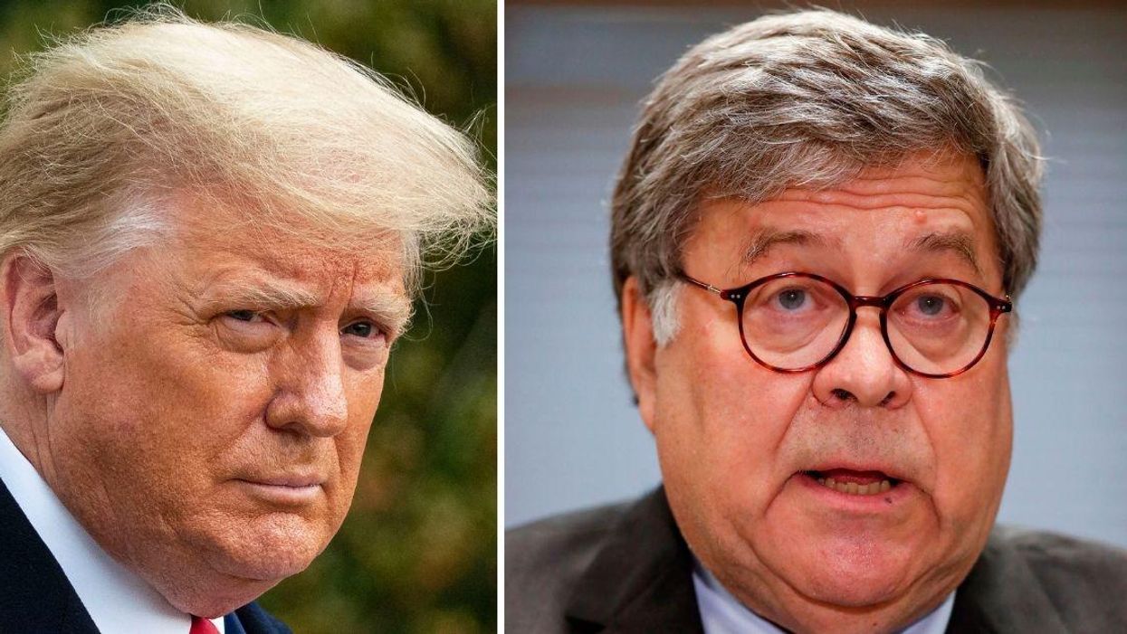 Trump Is Getting Roasted For His Oddly Cheery Tweet Announcing Bill Barr's Resignation