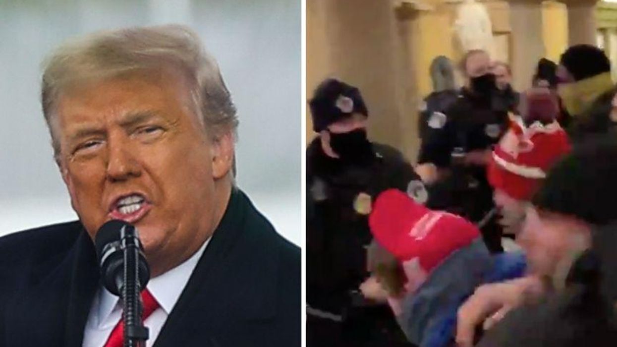 Trump Slammed for Tweet Trying to Calm Supporters After He Incited Them to Storm the Capitol
