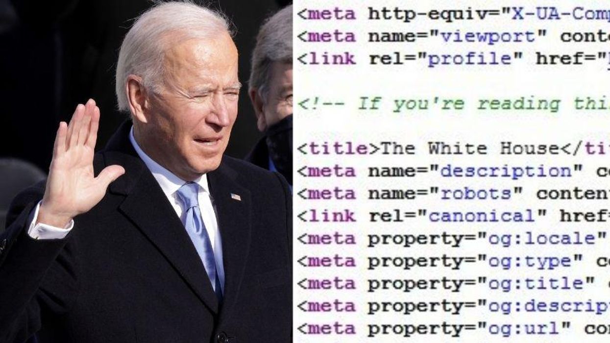 Biden Administration Hides Hidden Message to Programmers in the HTML of WhiteHouse.gov
