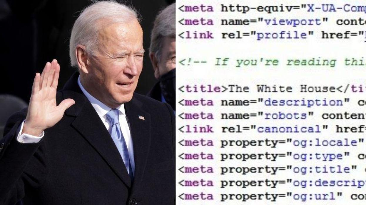 Biden Administration Hides Hidden Message to Programmers in the HTML of WhiteHouse.gov