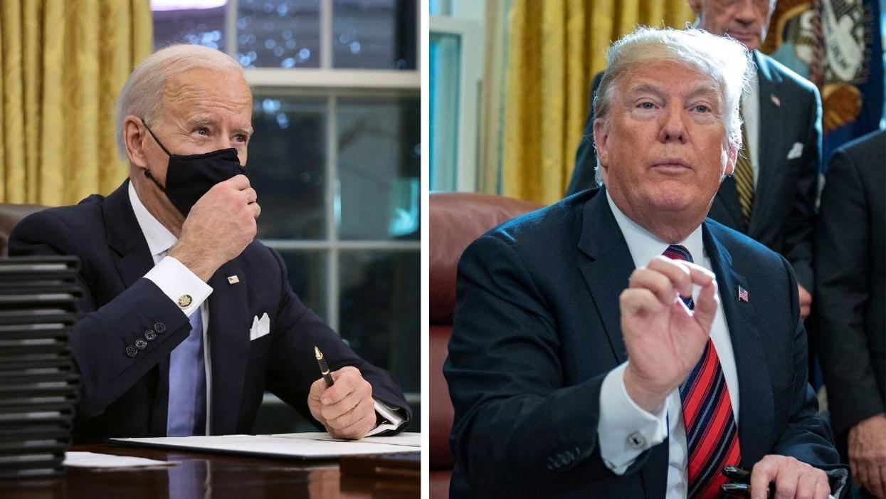 Trump Roasted After Biden Reportedly Removed His Emergency 'Diet Coke Button' From Oval Office