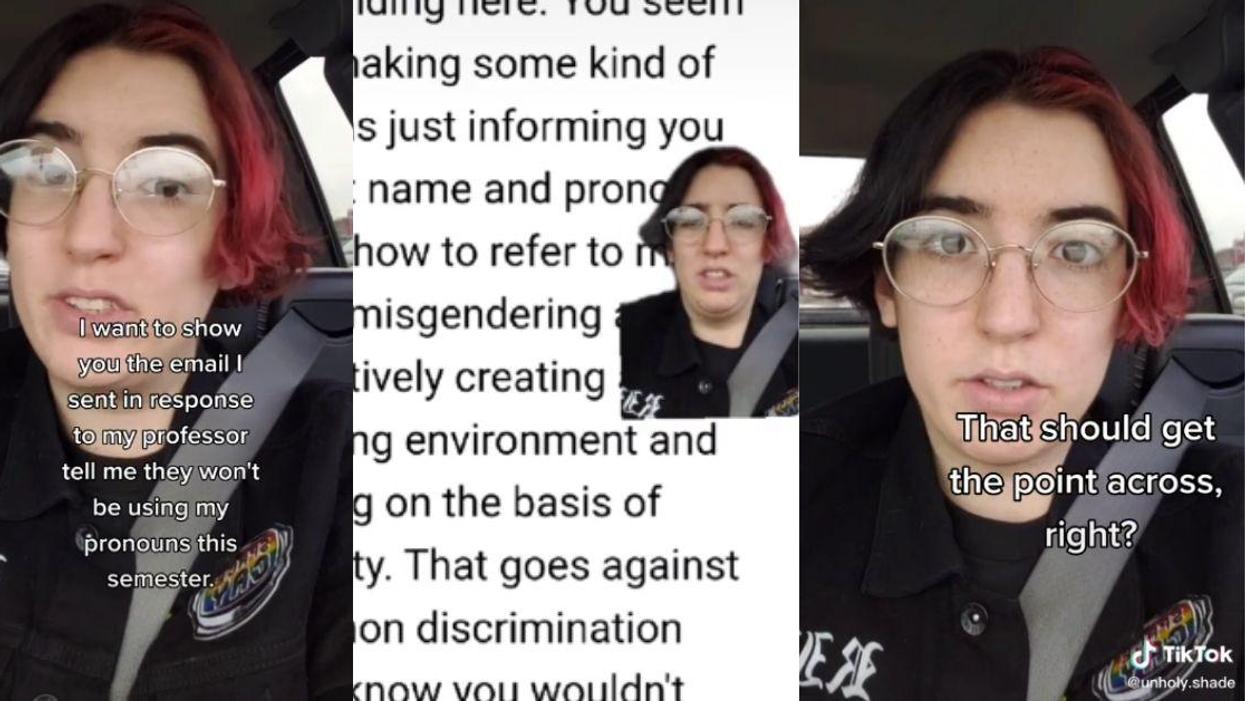 Non-Binary Student's Mic Drop Response To Professor Who Refused To Use Correct Pronouns Goes Viral