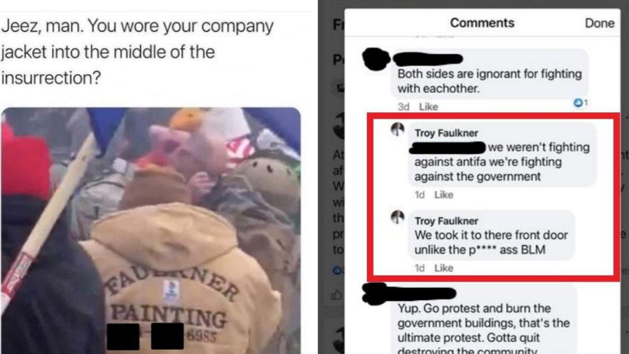 Capitol Rioter Made It Easy For Feds By Wearing Jacket With His Business Phone Number On It