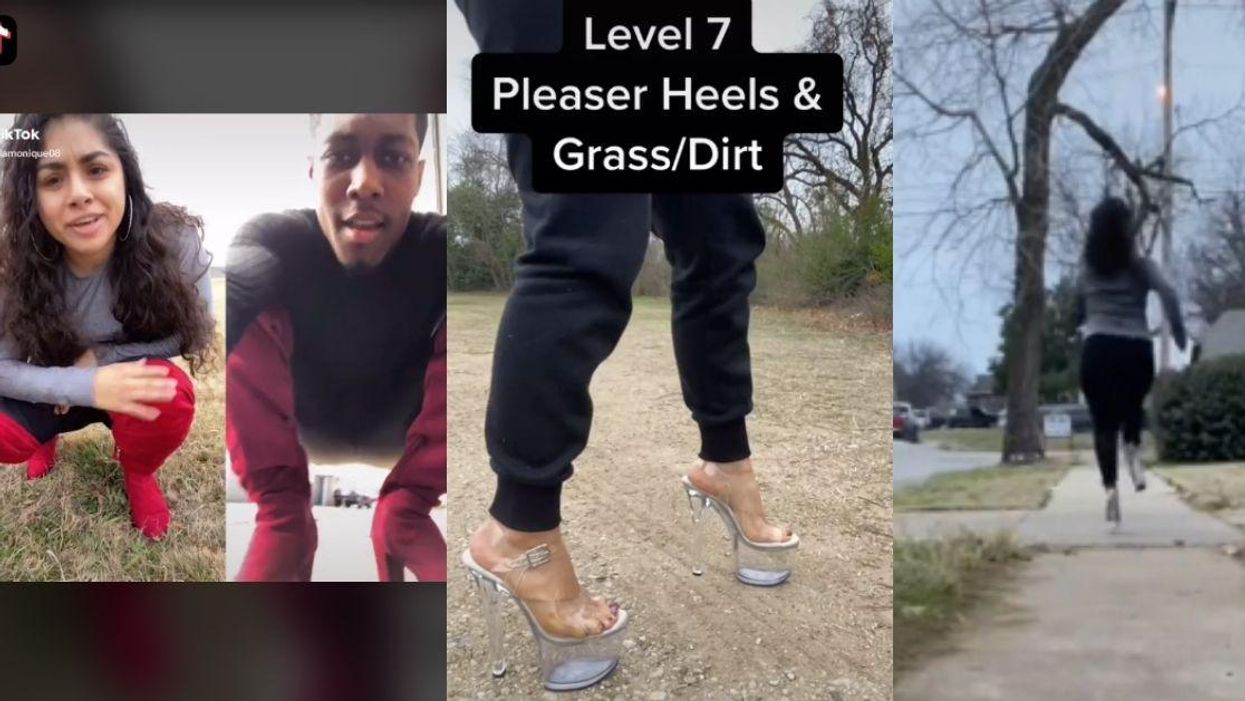 Videos Of Woman Effortlessly Sprinting On Grass And Gravel In Dangerously High Heels Leave The Internet In Awe