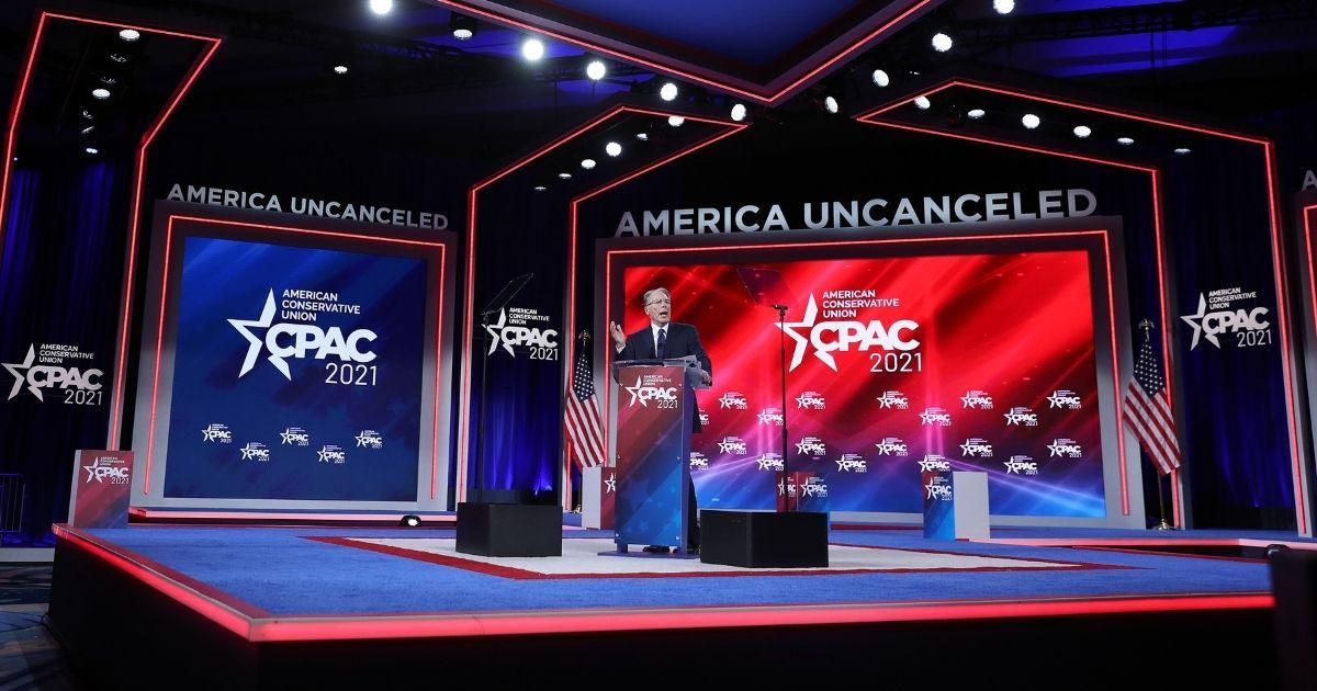 CPAC Organizer Lashes Out After People Criticize Stage Design For Looking Like Nazi SS Symbol